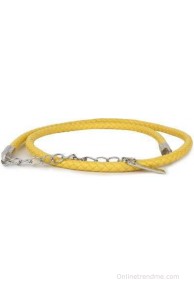 Omnesta Women Yellow Artificial Leather Belt(1:Yellow)